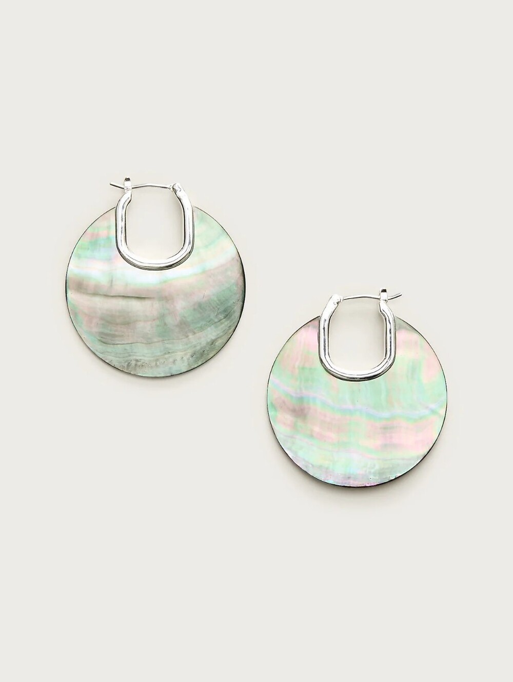 NWT J. Crew Mother-of-Pearl Disc Earrings